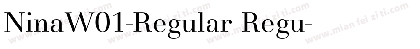 NinaW01-Regular Regu字体转换